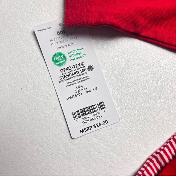 Carter's Baby Matching Holiday My First Christmas  Onesie and Legging Set Sz 6M - Picture 6 of 11